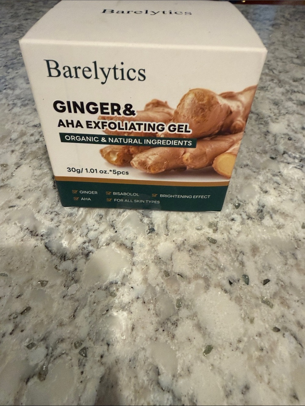 Ginger & AHA Exfoliating Gel — Green and Beige